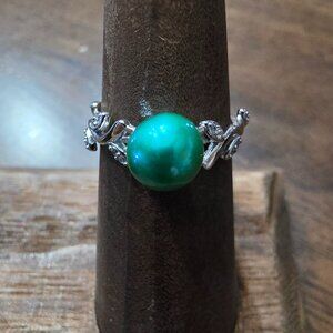 Leafy Pearl Ring